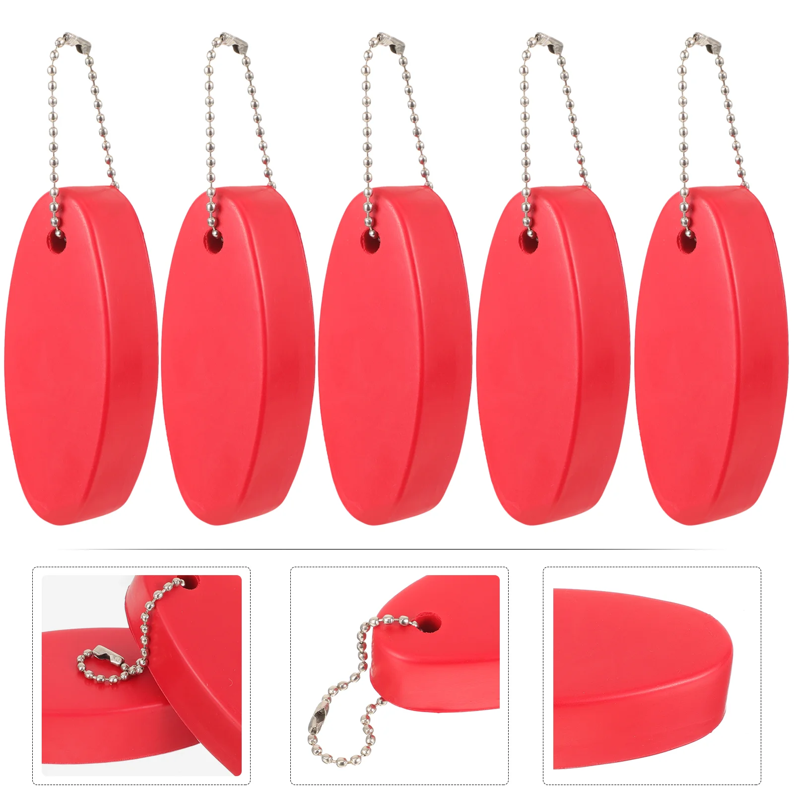 

5 Pcs Floating Keychain Pu Out Door Toys Daily Use Sports Holder Decor Decorative