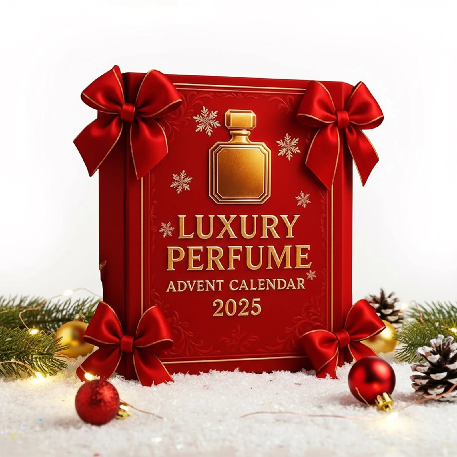 KE Luxuriöser Adventskalender-Karte „Kerze“ – DIN B6, Mit Folienprägung, Made In Germany
