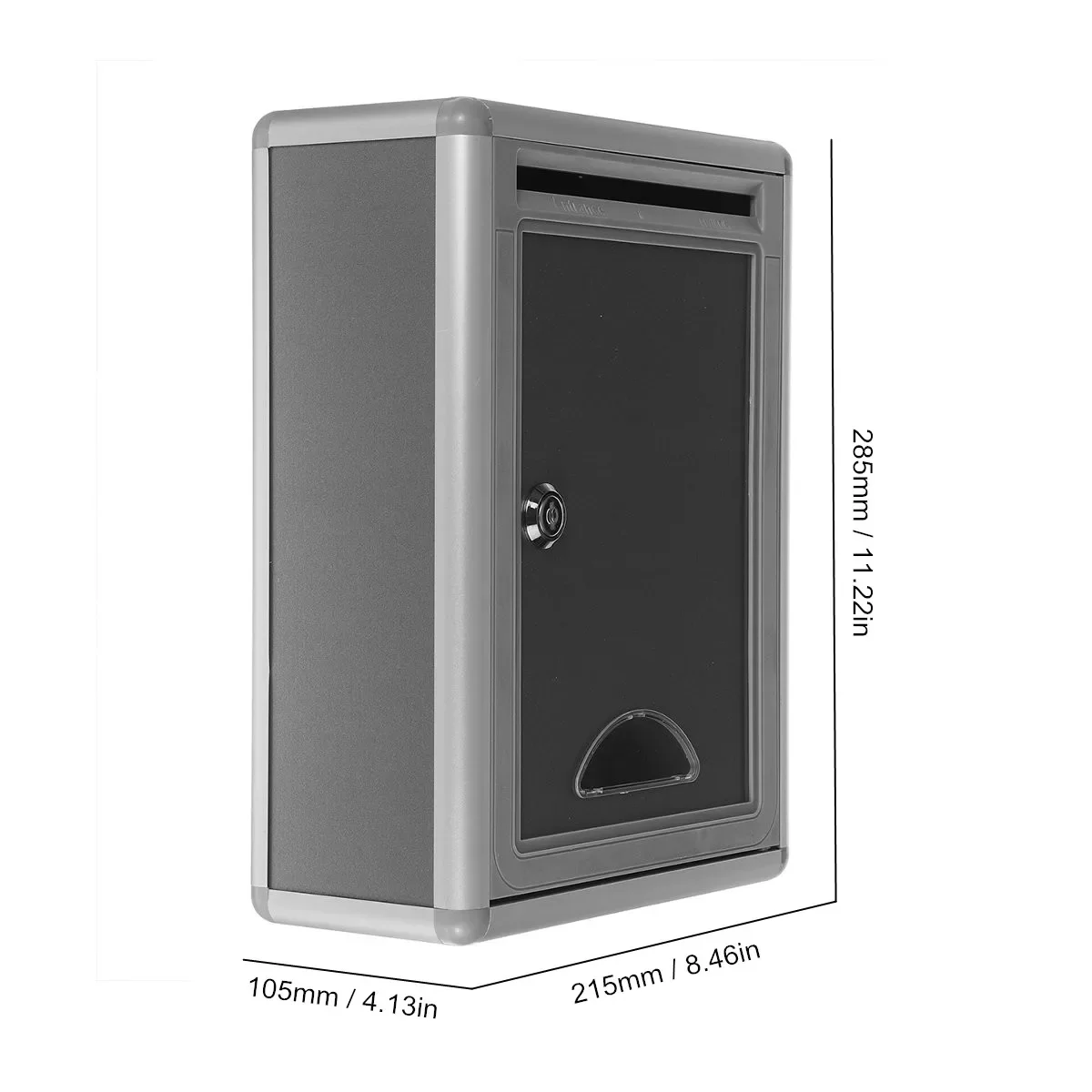 Aluminum Alloy Post Box Wall Mount Iron Mail Letter Holder Storage Outdoor Security Lockable Mailbox Home Balcony Garden Decor