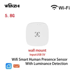 Advanced Smart Motion Sensor with Luminance and Distance Detection (5.8G Wall Wifi)