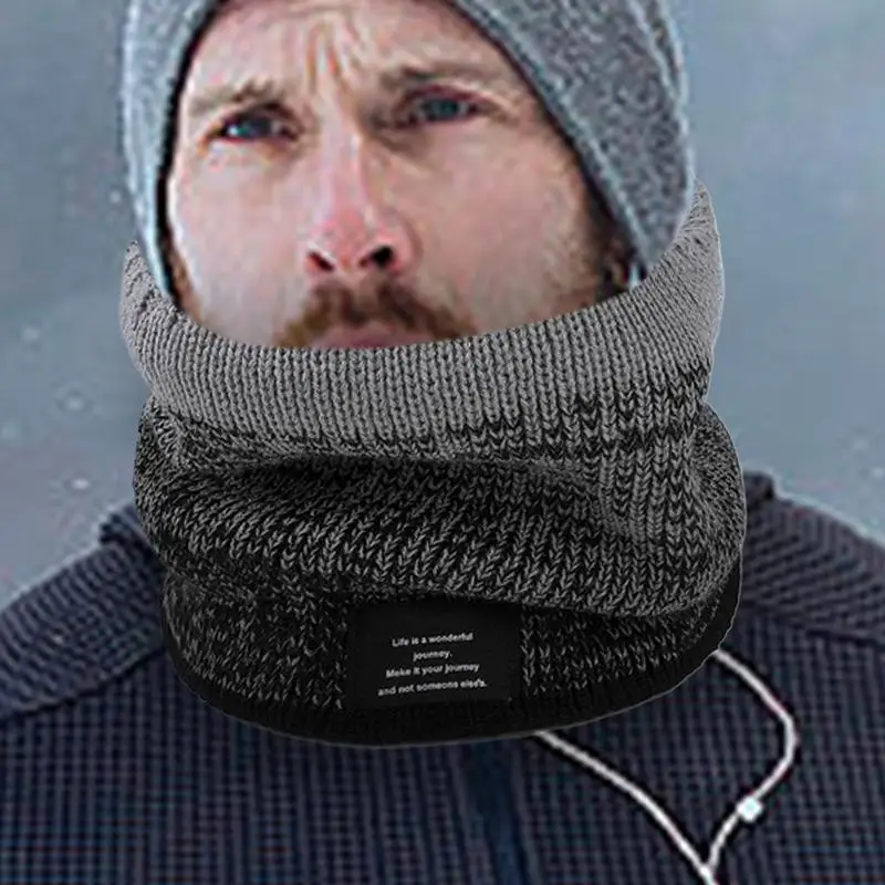 Mens Neck Gaiter Winter Thermal Double-Layer Winter Scarf Neck Warmer Cold Weather Scarf Windproof Warmer For Skiing