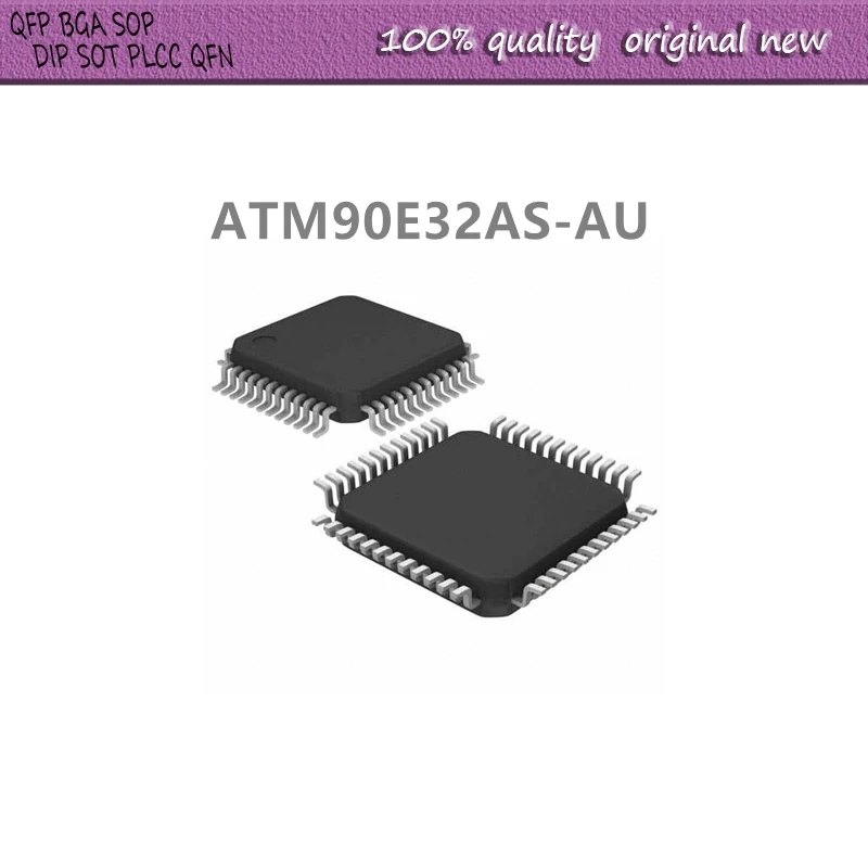 10개/몫 ATM90E32AS-AU ATM90E32 QFP-48