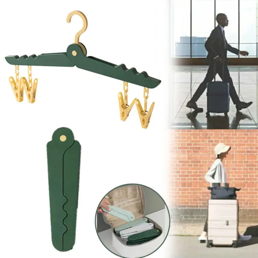 Portable Hangers for Clothes Travel Folding Telescopic Mini Clothes Drying Rack Save Space Wardrobe Organizer for Clothes Mini 5