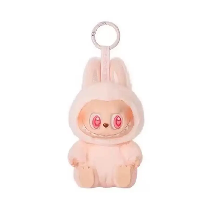 Labubu-第2世代キーホルダー,ビニールぬいぐるみペンダント