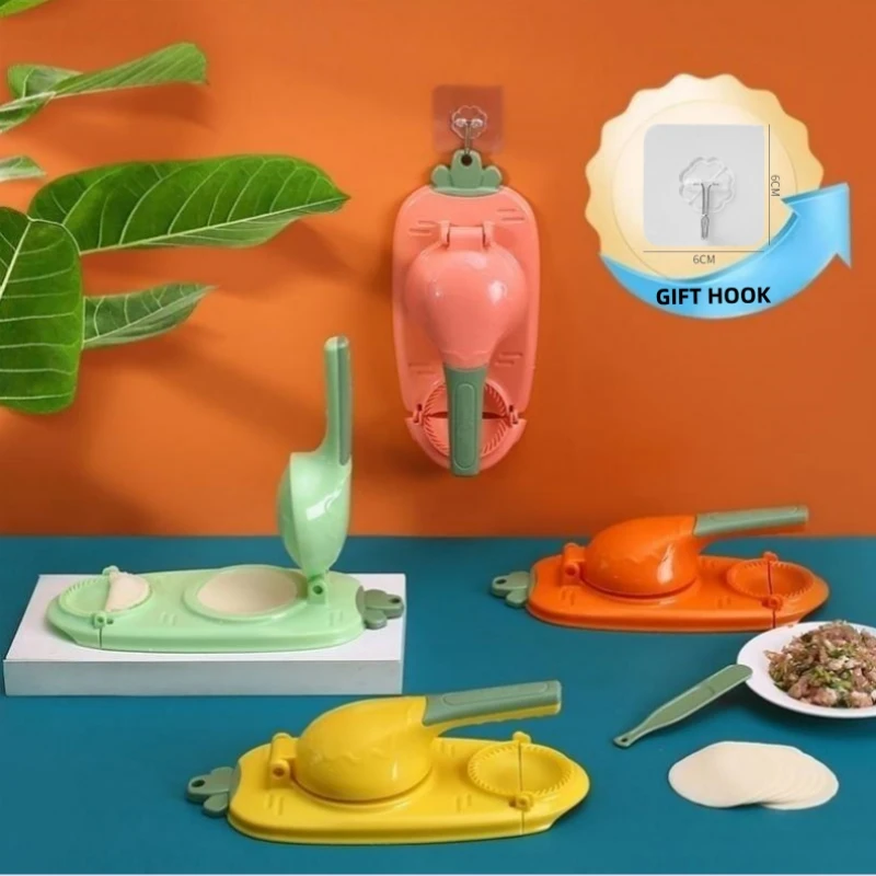 Dumplings Maker Dough Pressing Tool Manual Wrapper Making Plastic Mold Dumpling Skin Artifact Dough Press Kitchen Accessorie DIY