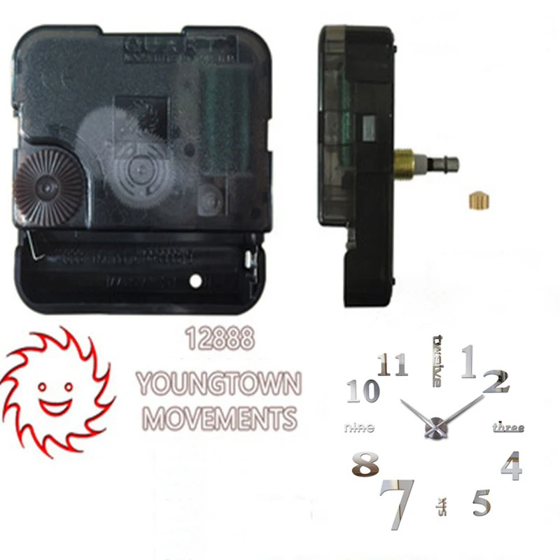 YoungTownQuartz12888LargeTorqueDIYWallClockMovementSilentWallClocksMechanismQuartz