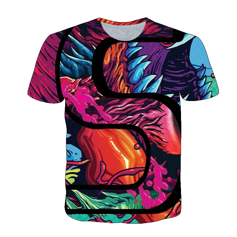 

3D Three-dimensional Abstract Printing T-shirt For Men Summer Fashion Personality Hip Hop T Shirts Streetwear Breathable Clothes