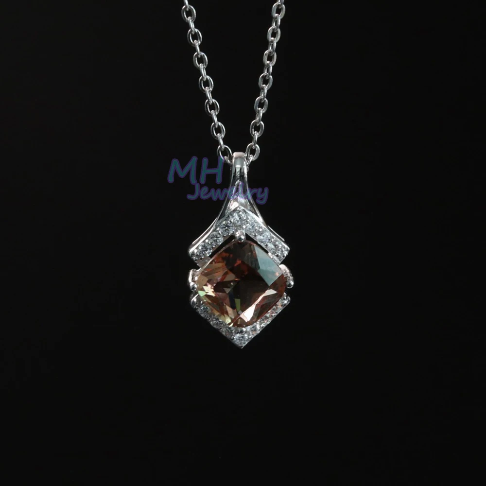 Mh Zultanite Turco Diaspore Gioielleria Raffinata Cuscino In Argento Pendenti Collana Creato Diaspore Argento Massiccio Per Regali Di Compleanno