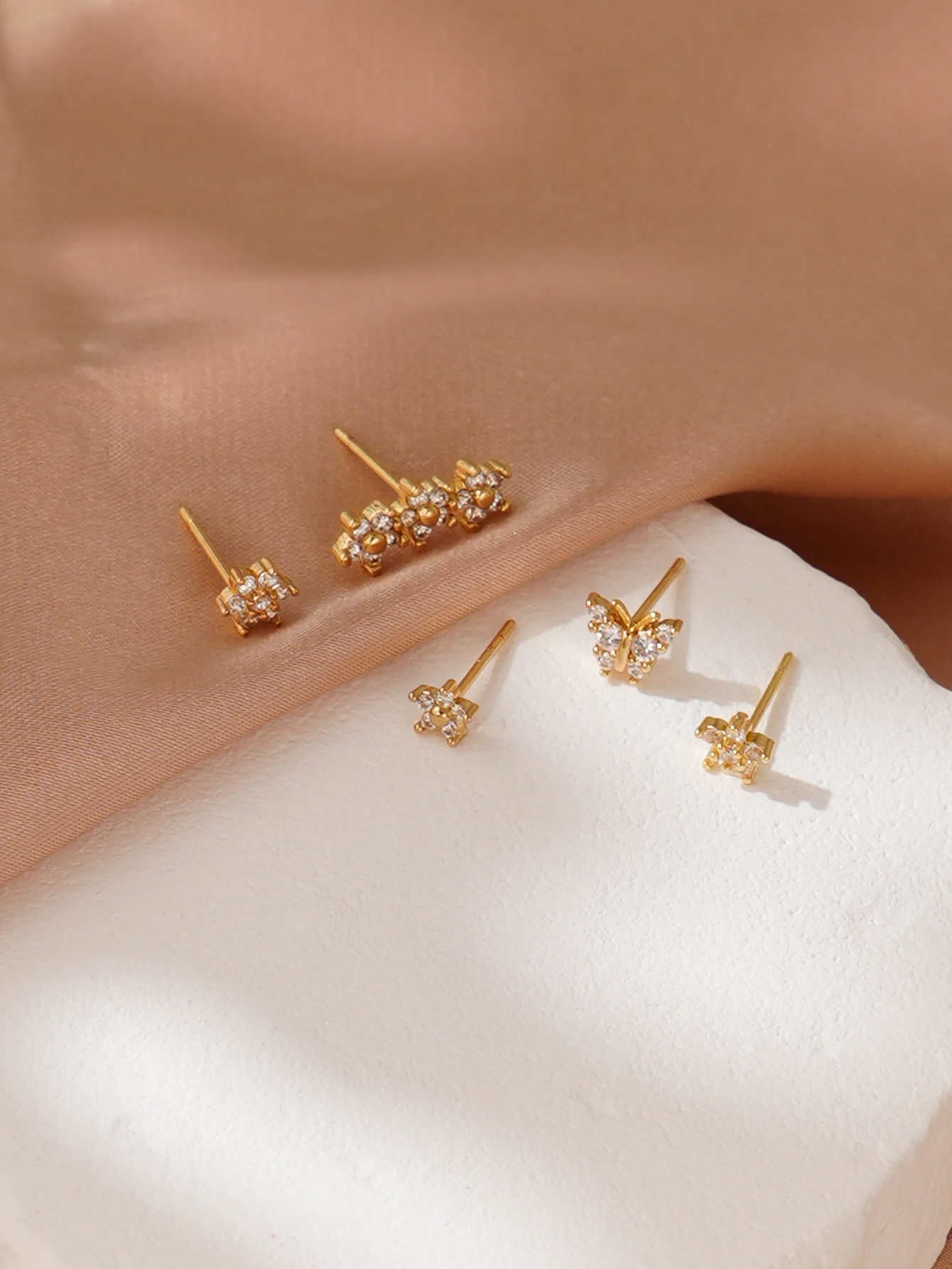 Sparkling Cubic Zirconia Butterfly Earrings for Daily Use