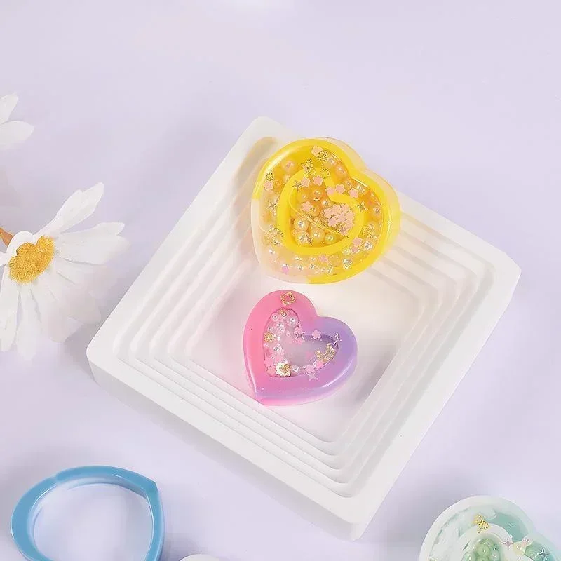 Resin Shaker Silicone Molds DIY Heart Shape Mold Silicone Epoxy Resin Mold Jewelry Tools Jewelry Accessories