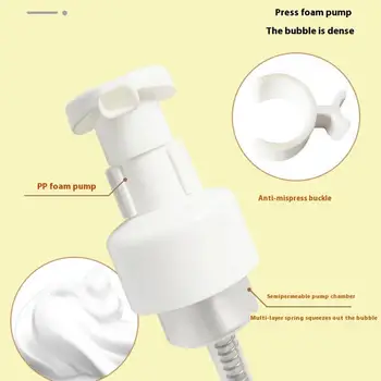 Bathroom Soap Dispenser Refillable Bottle Container Hand Soap Dispensers 300ml Push-Type Soap Pump Bottles for Face Cream Liquid 4