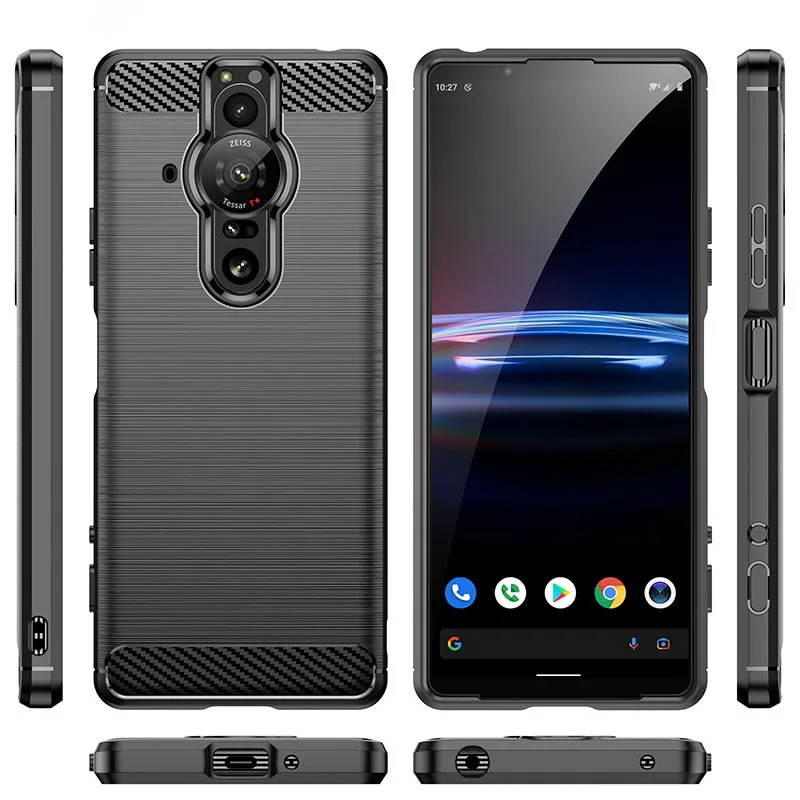 Ultra-Thin Carbon Fiber Shockproof Protective Case - Soft TPU Silicone Cover