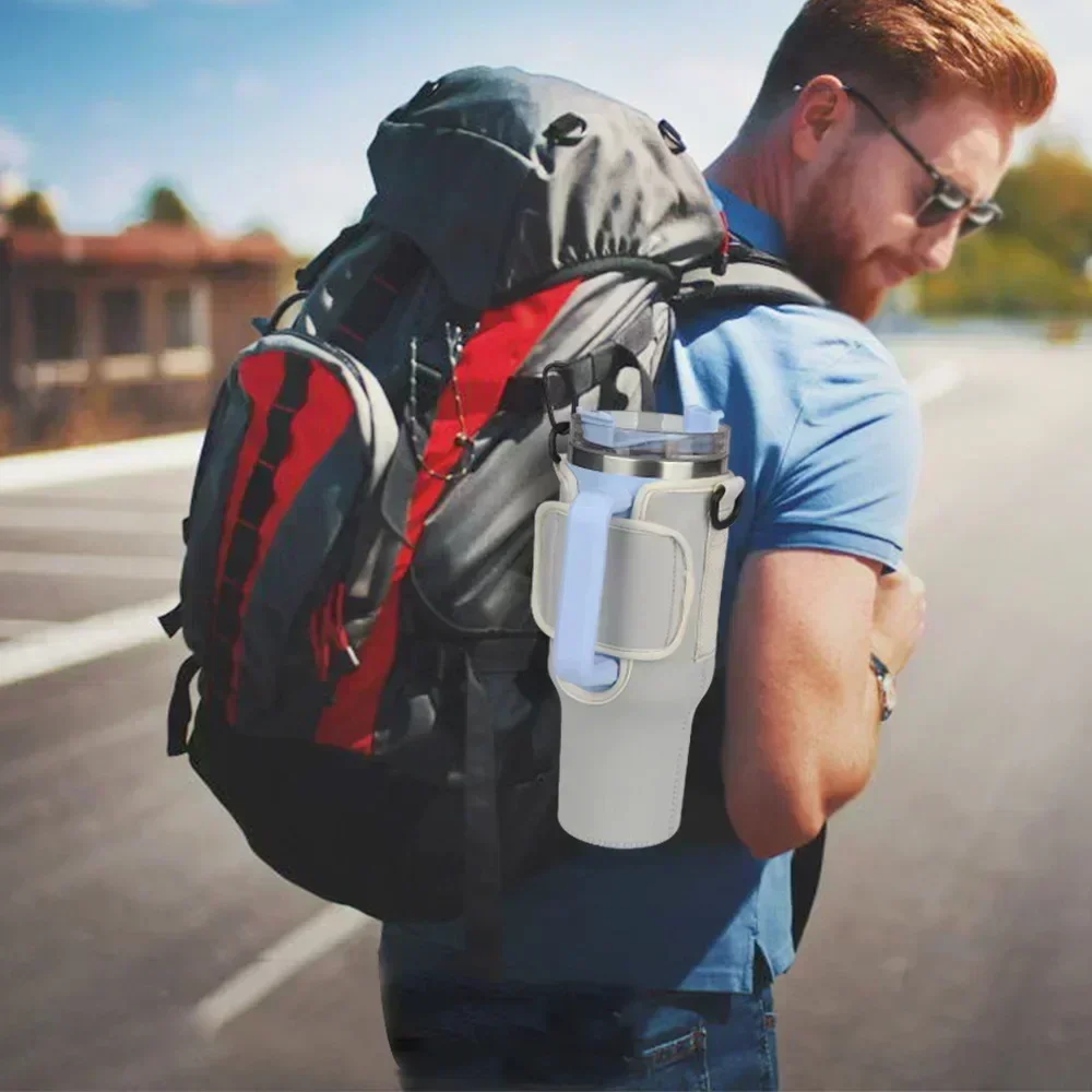 Insulated Water Bottle Sling Bag with Adjustable Strap - Hands-Free Protective Carrier for Gym, Hiking, and Commute