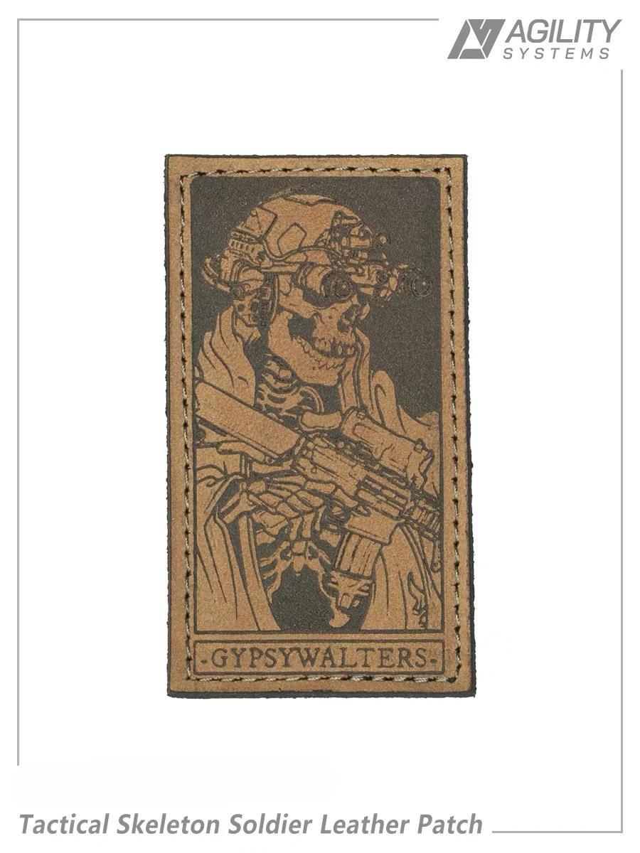 

Skeleton Soldier leather patch