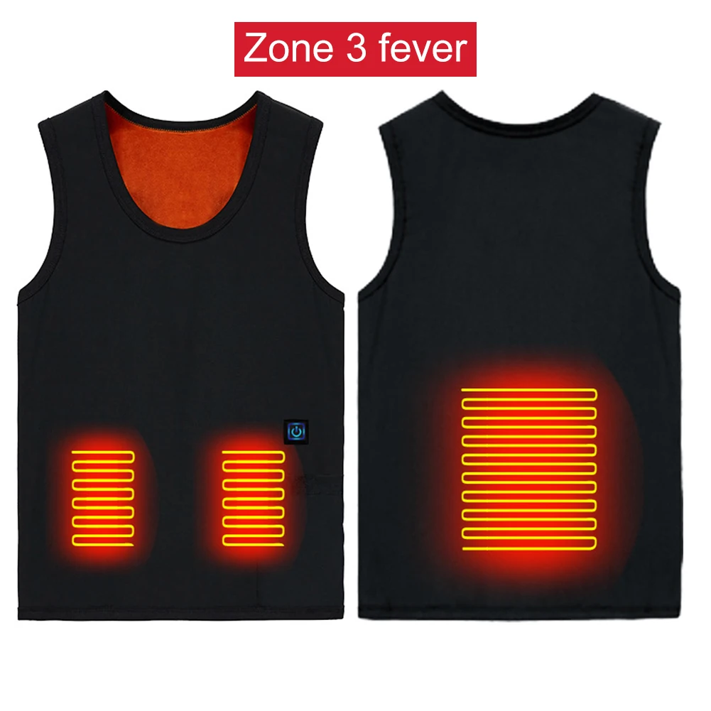 USB Heating Vest Women Men Winter Heated Vest 3 Heating Zones Unisex Heated Clothing Lightweight Body Warmer for Outdoor