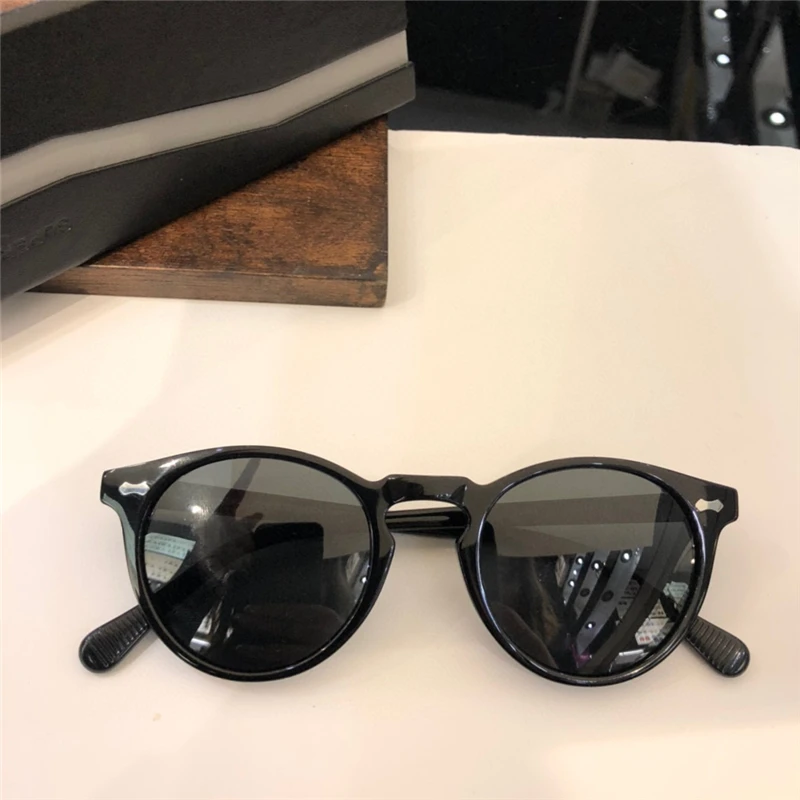 

SUPER SUNG SS048 Sunglasses For Men Women Summer Style Anti-Ultraviolet Retro Plate Oval Frame Random Box