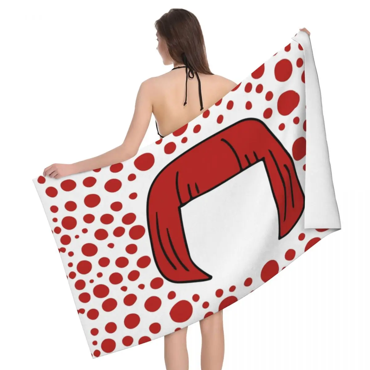 

Customized Quick Dry Microfiber Bath Beach Towel Absorbent Aesthetic Polka Sports Bathroom Towels