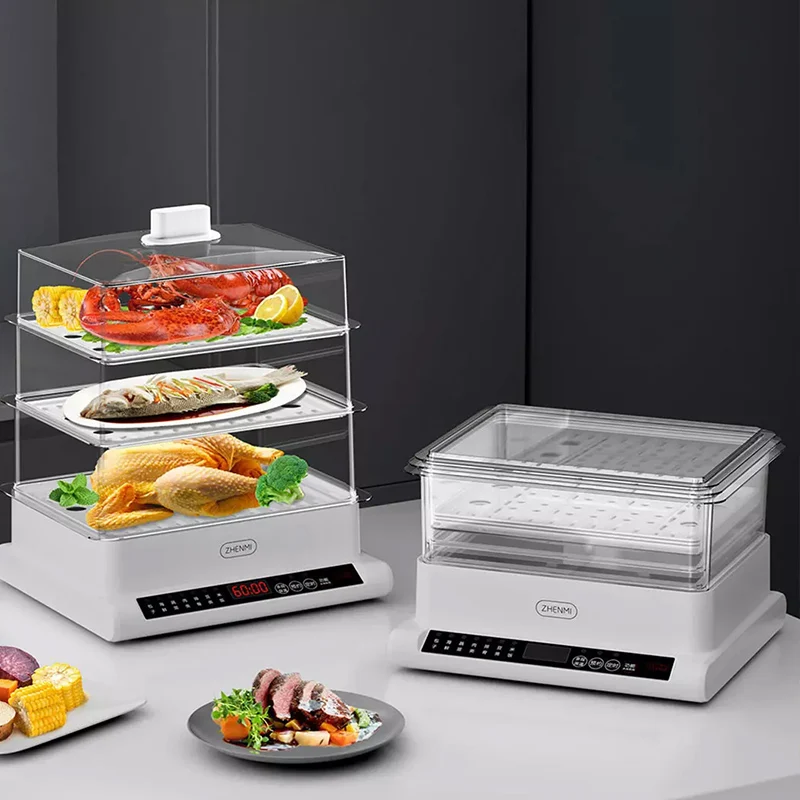 Zhenmi 3 Layers Food Steaming Cooker Machine 20L Electric Steamer