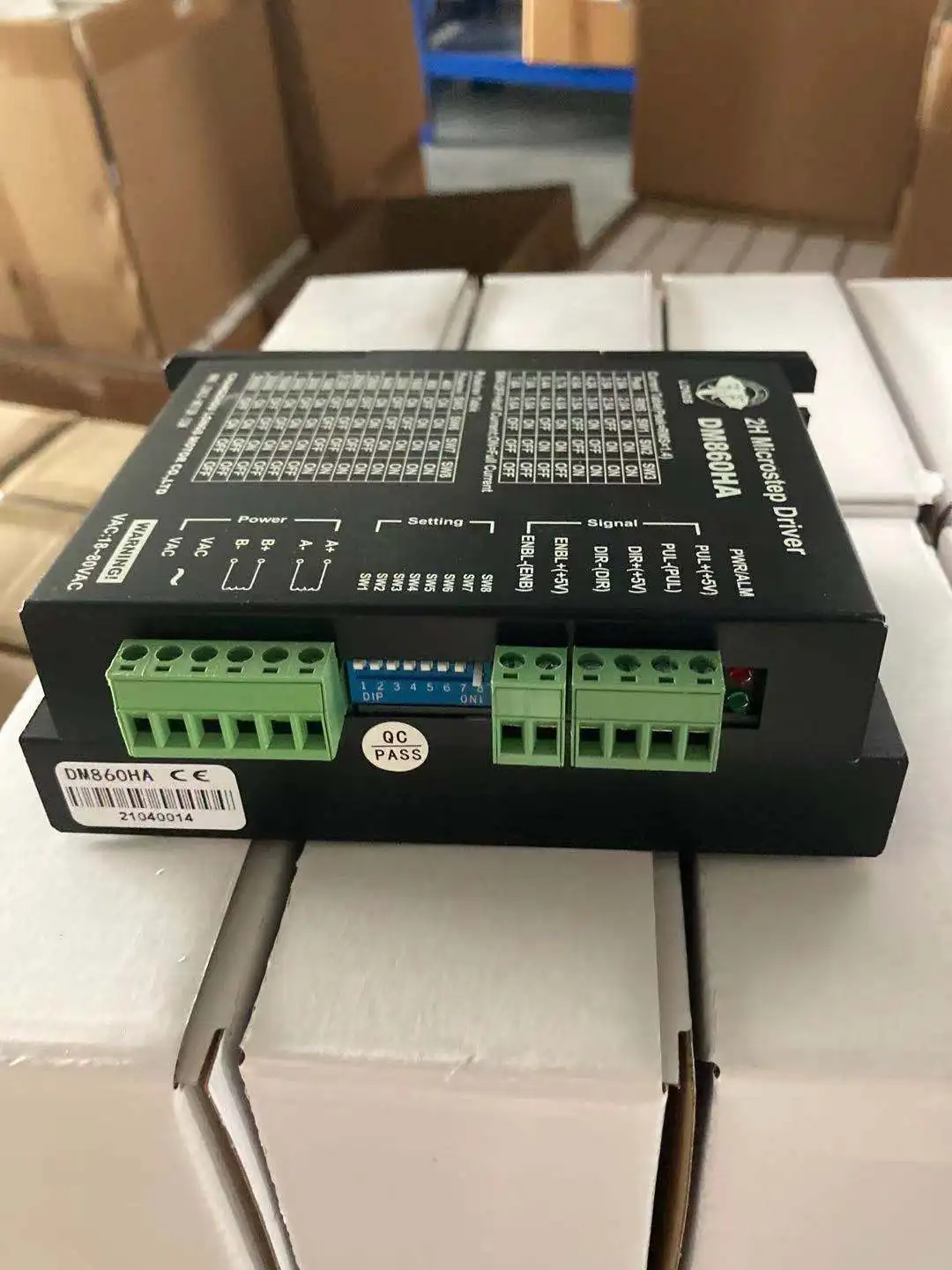 

Драйвер шагового двигателя DM860HA V3.3 для Nema 34 peak 7.8A, 256 micsteps 24V ~ 80V