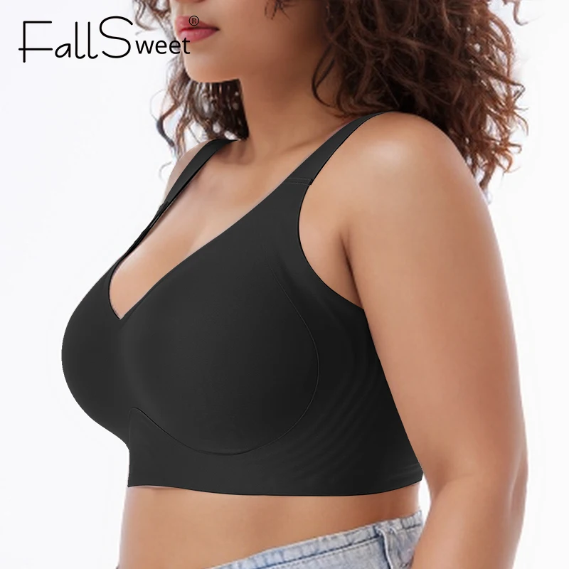 Wireless Bras for Women Seamless Full Coverage Bra No Underwire Soft Push Up Everyday Bralette 2