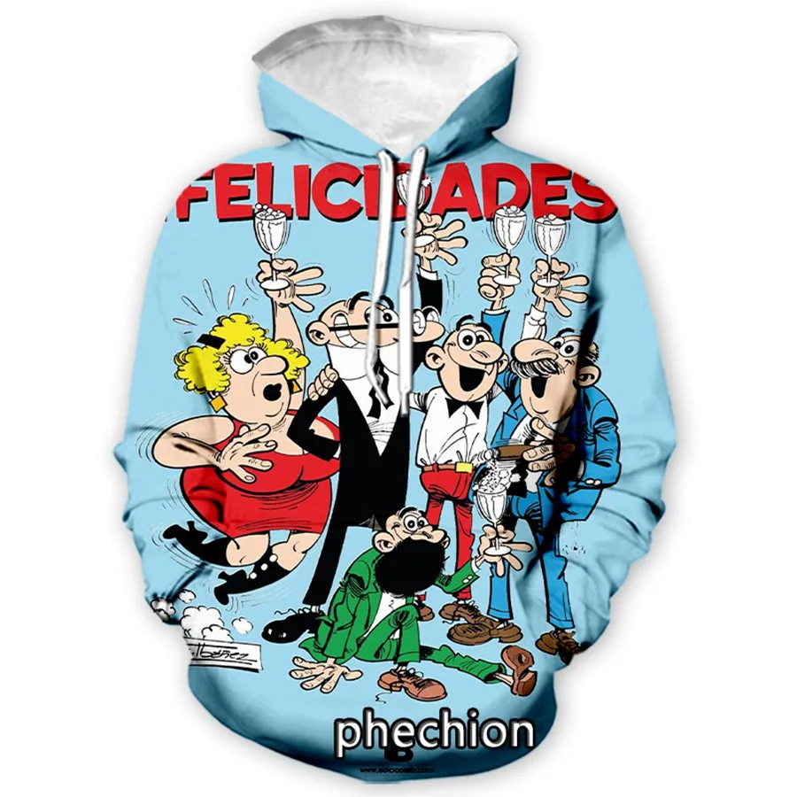 phechion New Men/Women Mortadelo y Filemon 3D Print Long Sleeve Hoodies Casual Hoodies Loose Sporting Pullover A175 4