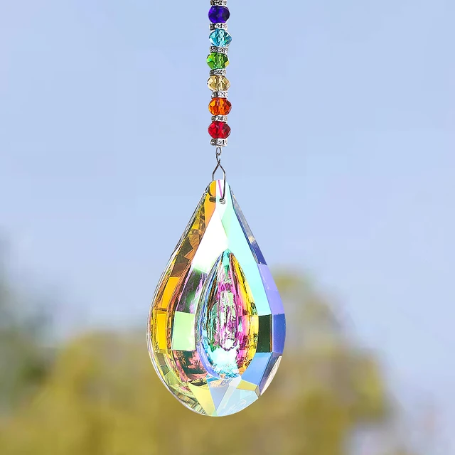 Szivárvány Csakra Kristály Napsütő Üveg Prizmák Lógó Üldöző Életfája Szélcsengő Művészete Medál Windows Kerti Dekoráció - Image 5