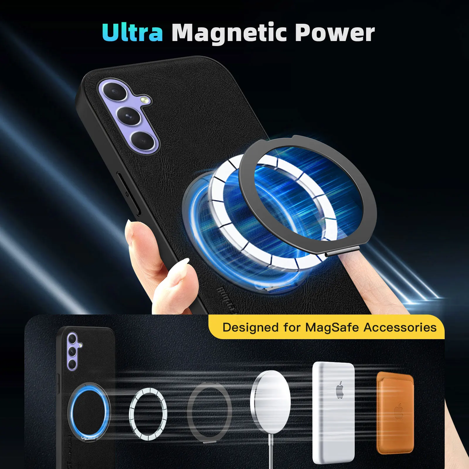 Magnetic Retro Soft Stand Phone Case