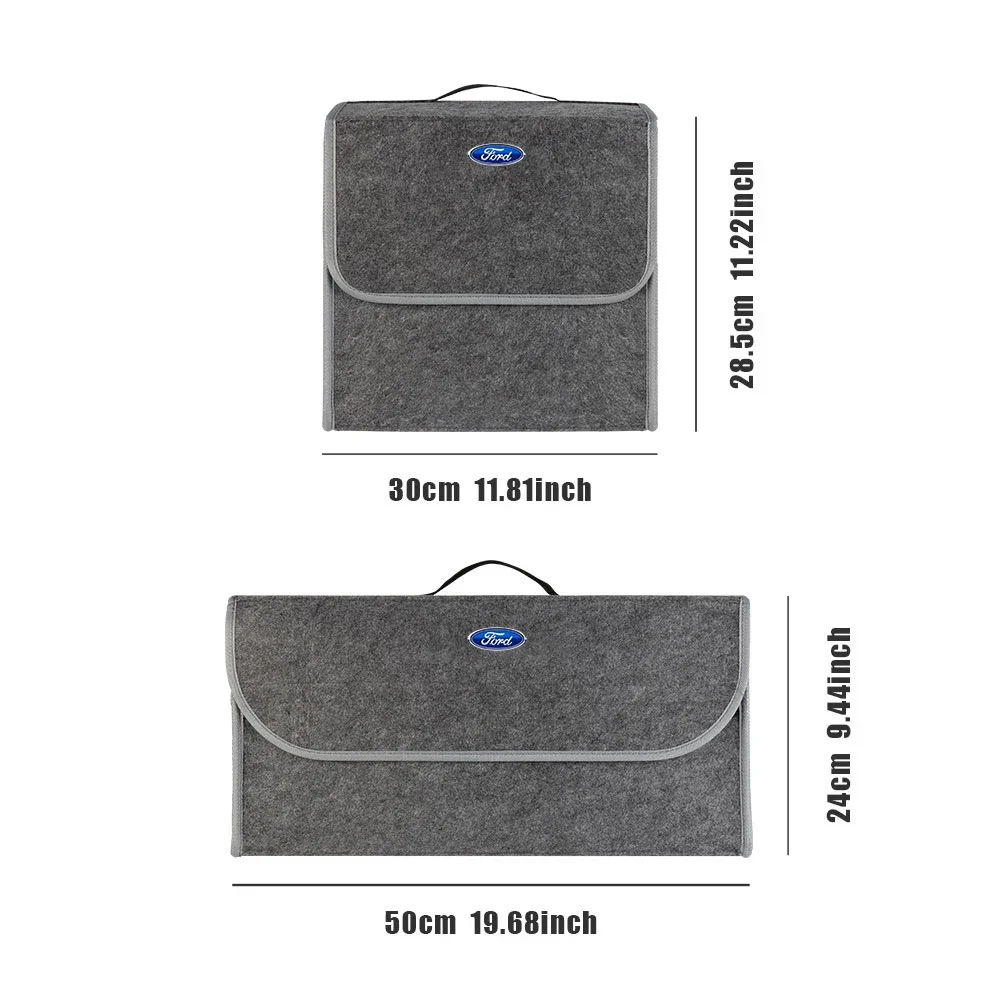 Hot For Ford New Anti Slip Compartment Boot Storage Organizer Tools Car Storage Bag Car Trunk Organizer For Ford Ranger C-M