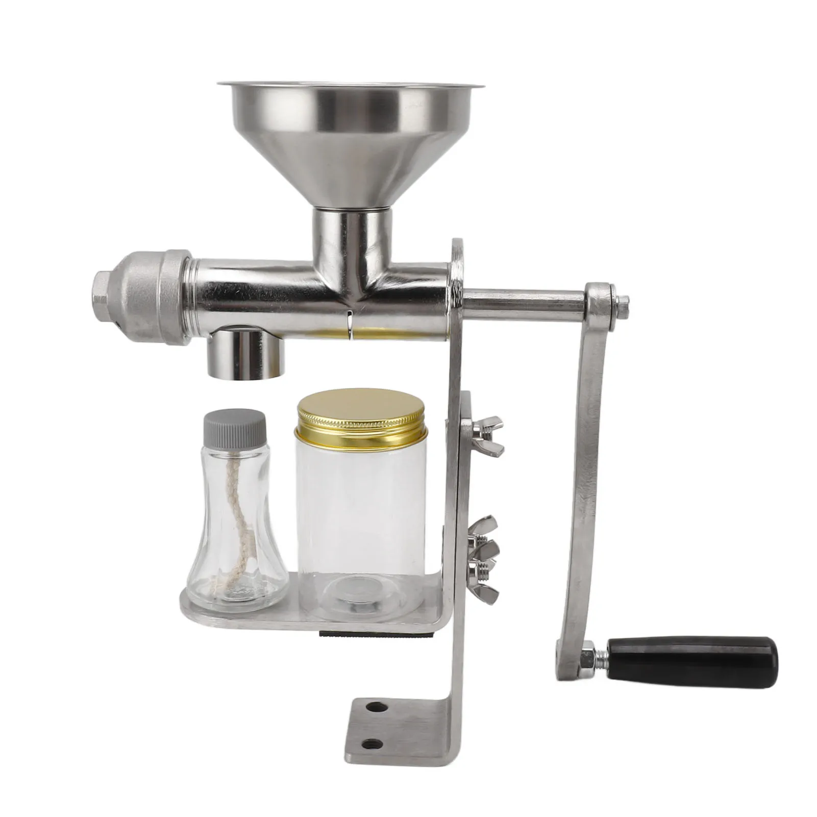 Oil Press Machine Manual Oil Press Machine Stainless Steel for DIY Seed Nuts Peanut Oil Expeller Extractor Household Cold Extractor