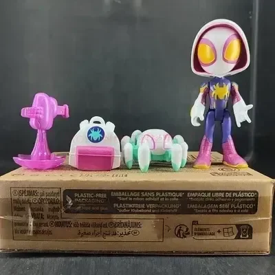 

Фигурка героя Marvel Legends Spidey And His Amazing Friends, Человек-паук, майль Моралес, детская игрушечная машинка, 4 дюйма, черный паук, призрак-паук