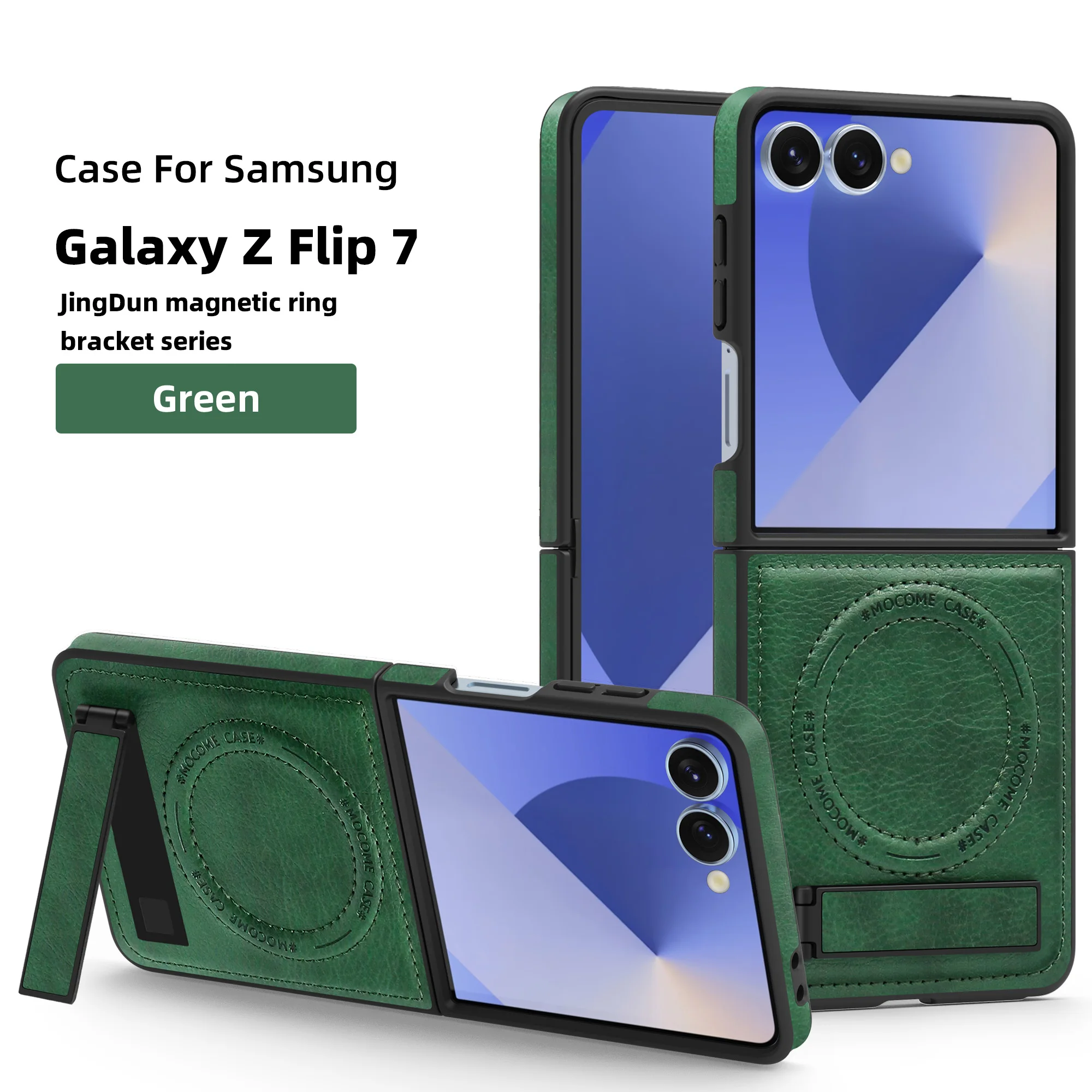 Samsung Galaxy Z Flip 7 Leather Magnetic Stand Phone Case