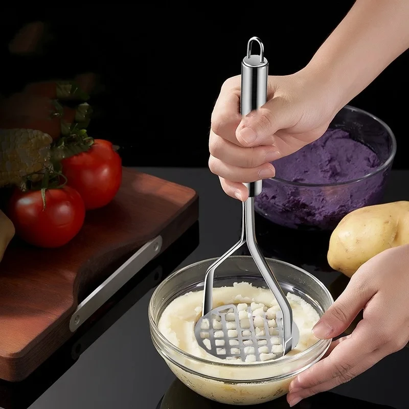 Home kitchen small tools creative mud press mashing machine mud juice machine stainless steel potato crusher fruit pushing potato masher