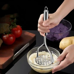 Stainless Steel Multi-Use Potato and Fruit Masher (Pressing mud3PCS)