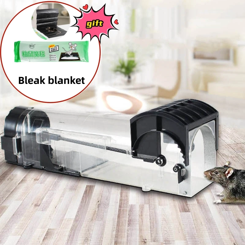 

Household Mouse Catcher Smart Self-locking Humane Rodent Transparent Plastic Reusable Humane Indoor Outdoor Rat Trap