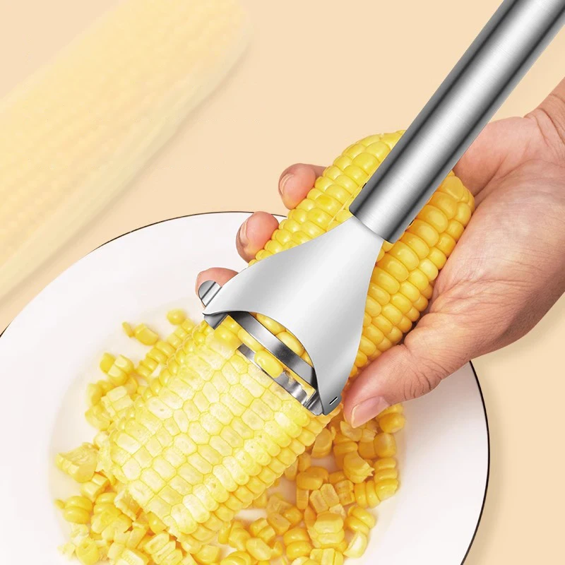 Corn Thresher Stainless Steel Peeling Corn Tool Kitchen Manual Kernel Stripper Labor Saving Convenient Grater vegetable stripper