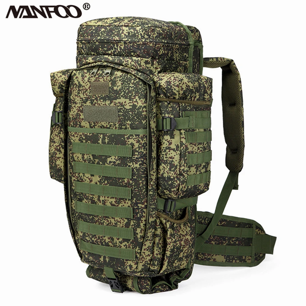 Outdoor Combination Tactical Backpack 70l Hunting Backpack With Gun Holder Army Fans Multi