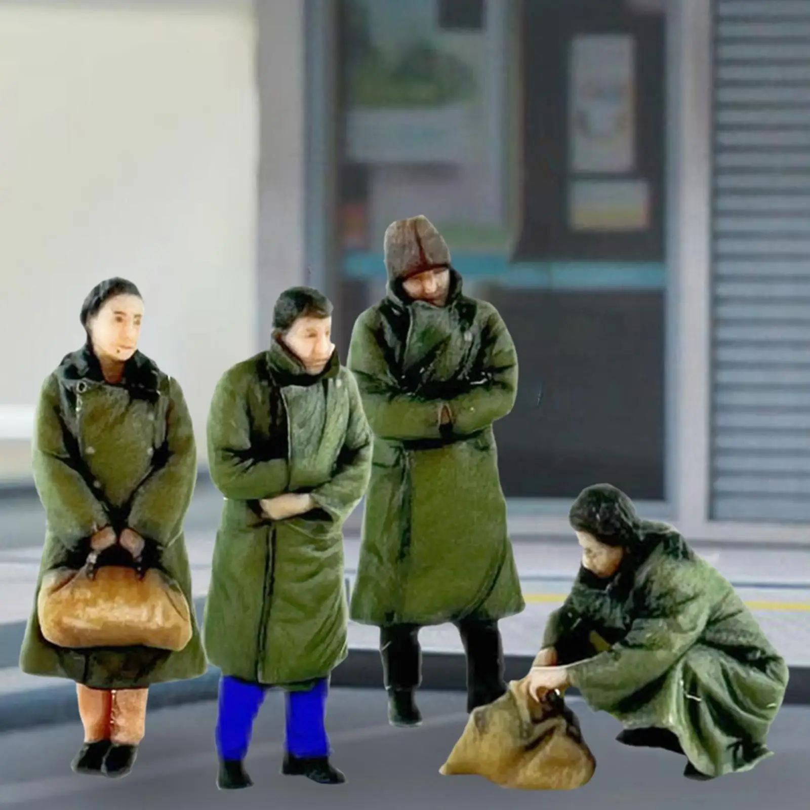 

1:87 Миниатюрные модели фигурок, коллекция ручной росписи, модель крошечных людей для микро-пейзажей, реквизит для фотографии, декор кукольного домика