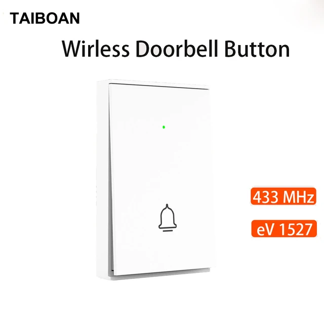 TAIBOAN Wireless Door Bell Button 433MHz Welcome Smart Doorbell with Battery & SOS Button for 433mhz Home Security Alarm System 2