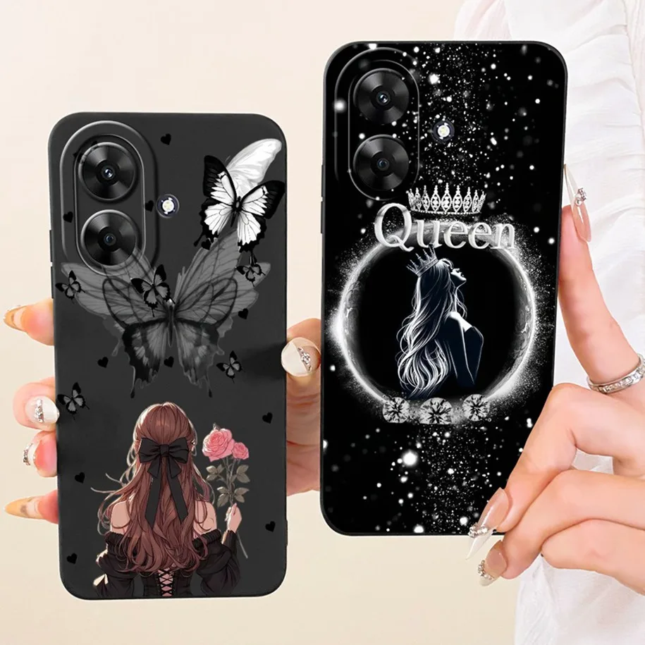 Fashion Flower Pretty Girls Soft Silicone Phone Cover