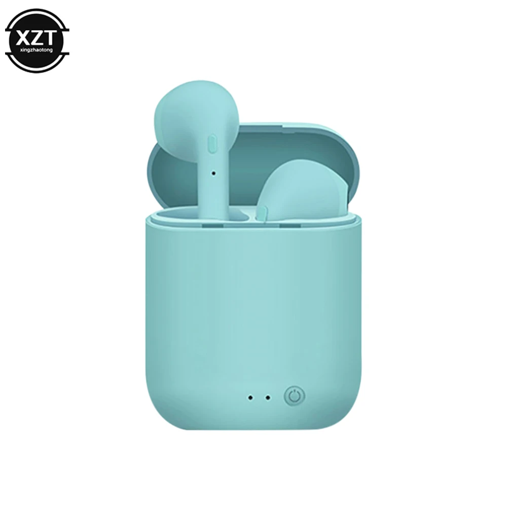 Wireless Headphones for PK i7 i12 Bluetooth-compatible Earphones for TWS Mini 2 Matte Macaron Headset with Mic Charging Box