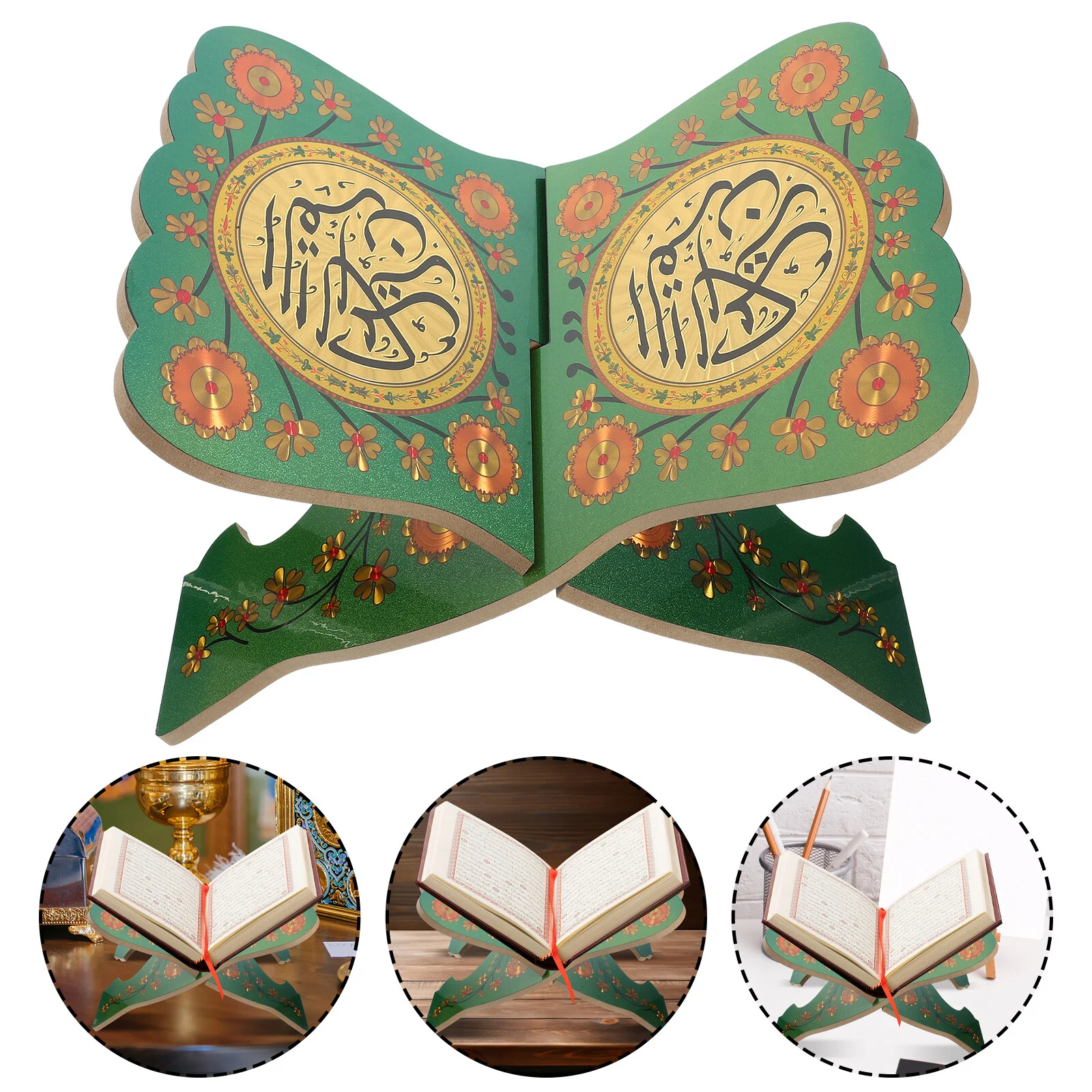 

Display Shelf Quran Bookshelf Bible Holder Stand Home Household Desk for Display Reading Rack