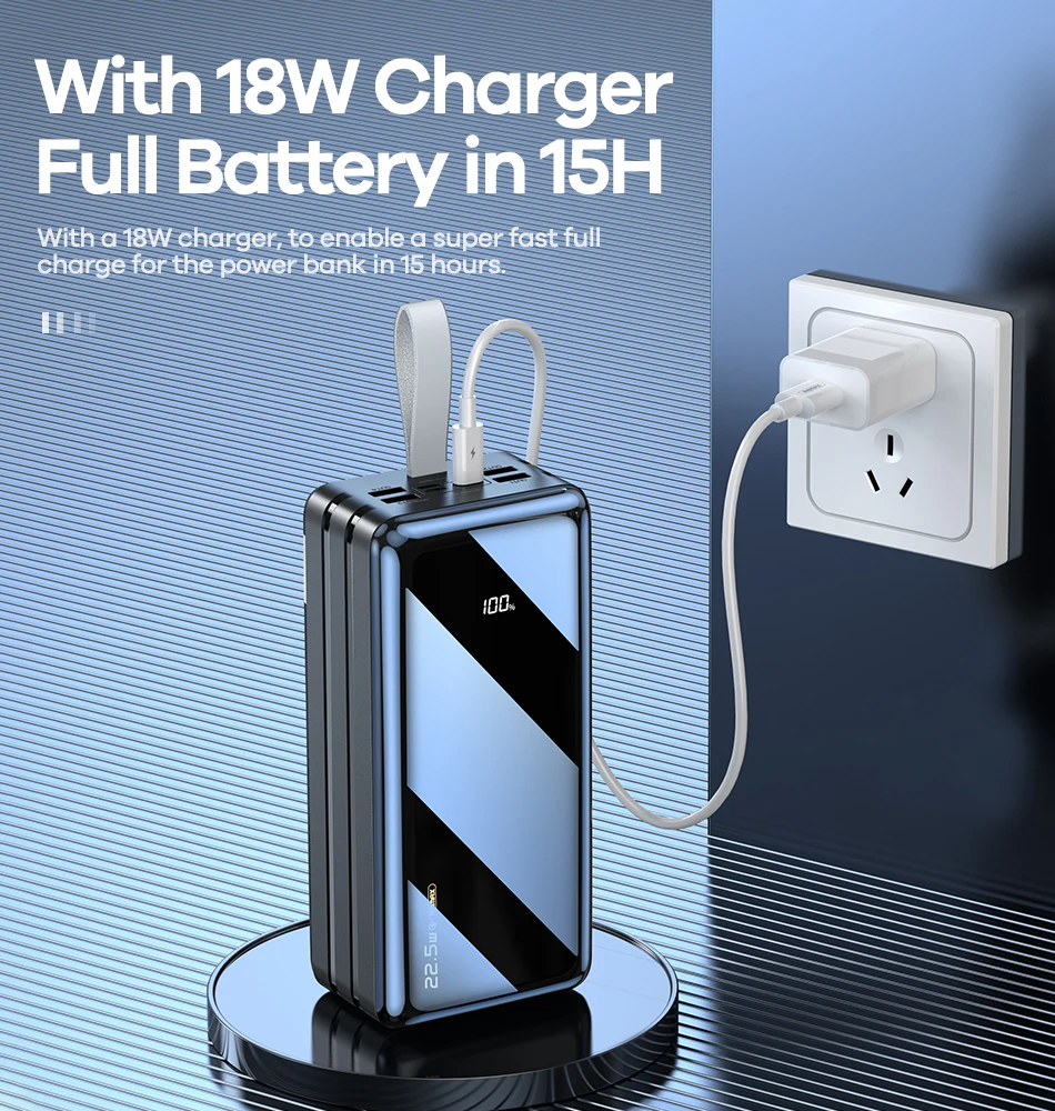 REMAX 60000mAh 4 USB 22.5W Fast Charging Power Bank (RPP173) Price in