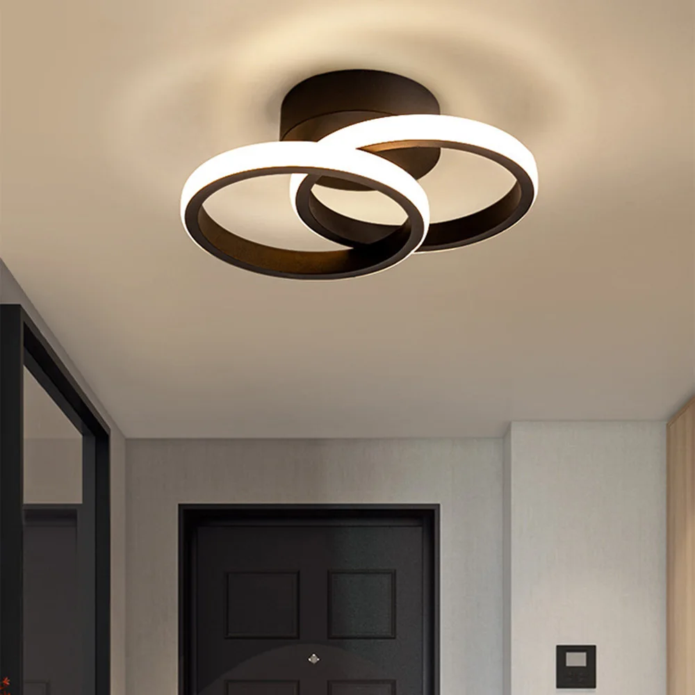 

Modern Ceiling Lamp Creative 2 Rings LED Ceiling Light Indoor Lighting Fixtures Hallway Balcony Aisle Office Home Lighting