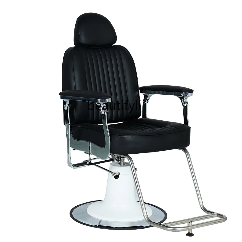 Factory Direct Sales New High-End Hair Salon Chair with Reclining Chair Special Simple Modern Hairdressing Chair Barber Chair factory direct sales dental chair oral negative pressure pump positioning valve deere universal suction electric control limit