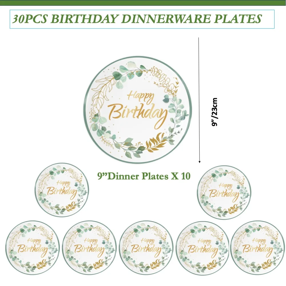 

Birthday Disposable Decorations 7inch Plates For Birthday Anniversary Dinner Baby Shower Wedding Home School College Event