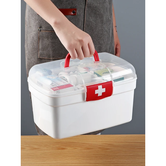 Portable First Aid Kit Storage Organizer Box Plastic Multi-Functional  Family Emergency Box with Handle Medicine Chest Tools - AliExpress