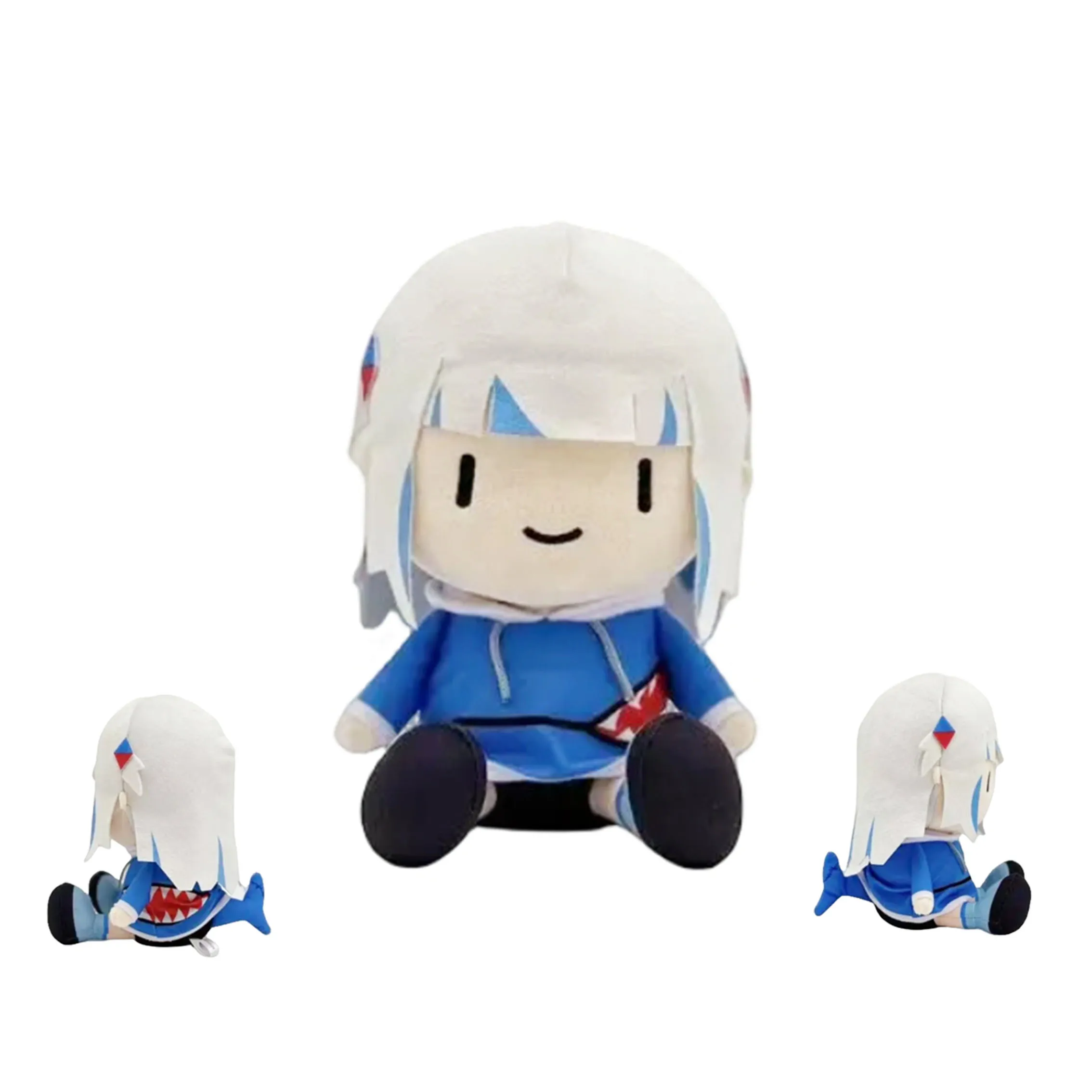 

18cm Game VTuber Hololive Gawr Gura Sitting Posture Plush Stuffed Cotton Doll Plushie Cosplay Pillow Cosplay Xmas Gift