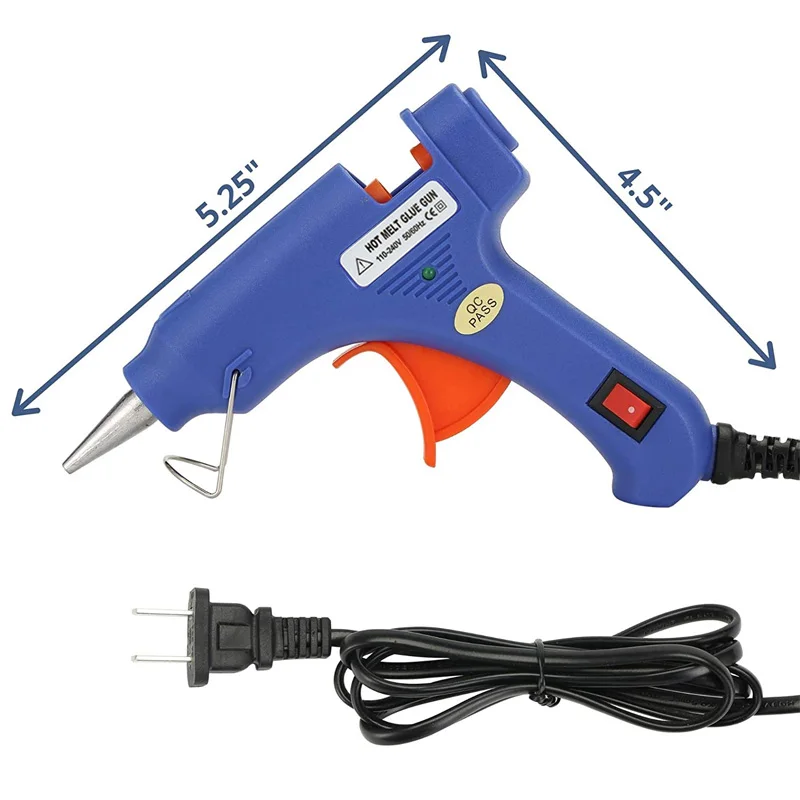 20W Mini Hot Glue Gun Fast Preheating for Christmas Crafts School DIY Arts Home Quick Repairs Use 7mm Sticks Hot Melt Glue Gun Hot Glue Gun