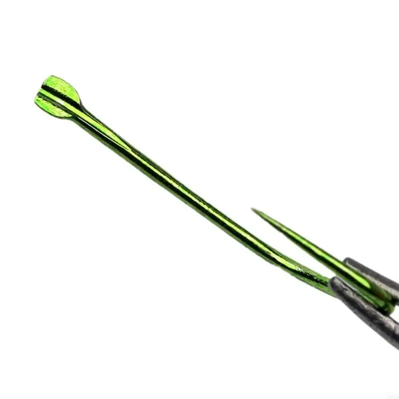 50pcs Green, bisezloser Fischereihaken langer Schaftfischerhakenfischersch Trackle – Detail 10