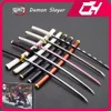 Demon Slayer Sword Agatsuma Zenitsu Nichirin Blade Katana Sword Samurai Royal Japanese Katana Anime Weapons Keychain Toy for Boy 1